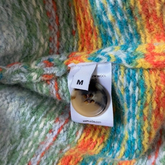 Eribe Westray caridgan fair isle Torridon green blue orange NWT - Picture 5 of 7